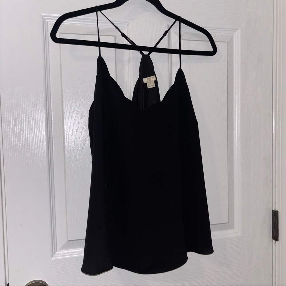 J. Crew Black Strappy Tank Top